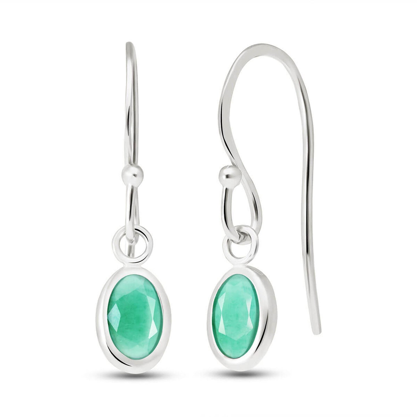 Swaying Silhouette Emerald Earrings