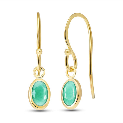 Swaying Silhouette Emerald Earrings