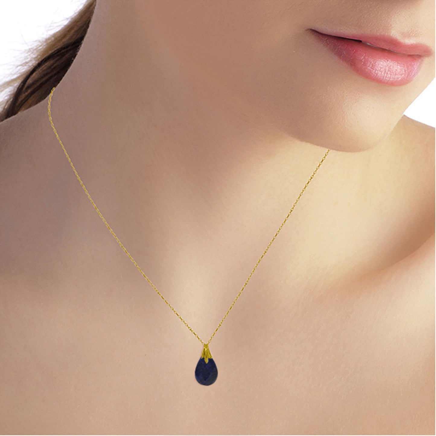 Glistening Glow Dyed Sapphire Necklace