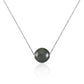 Enchanted Orbit Black Pearl Necklace