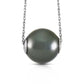 Enchanted Orbit Black Pearl Necklace