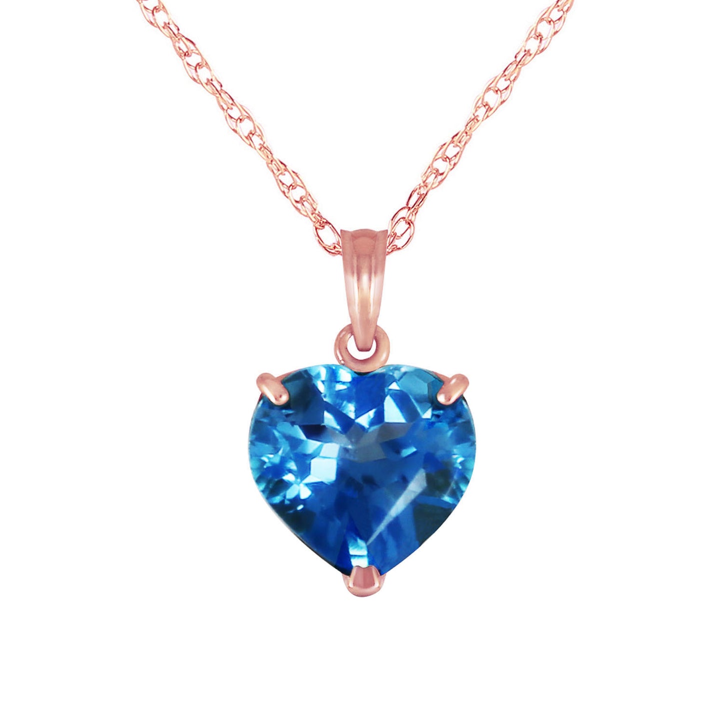 Eternal Hearts Blue Topaz Necklace