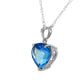 Eternal Hearts Blue Topaz Necklace