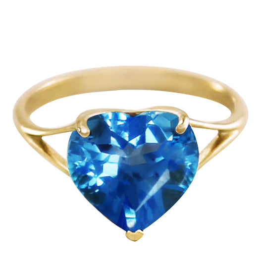 Lovers Heart Blue Topaz Ring