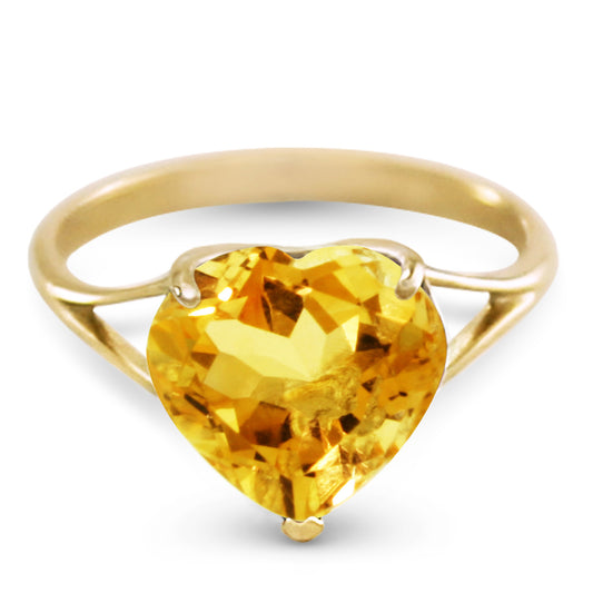 Lovers Heart Citrine Ring