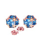 14K Solid Gold Stud Earrings w/ Natural Blue Topaz