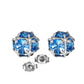 Radiant Orb Blue Topaz Earrings