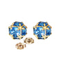 Radiant Orb Blue Topaz Earrings