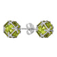 14K Solid Gold Stud Earrings w/ Natural Peridots