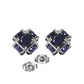 14k Solid Gold Radiant Orb Sapphire Earrings