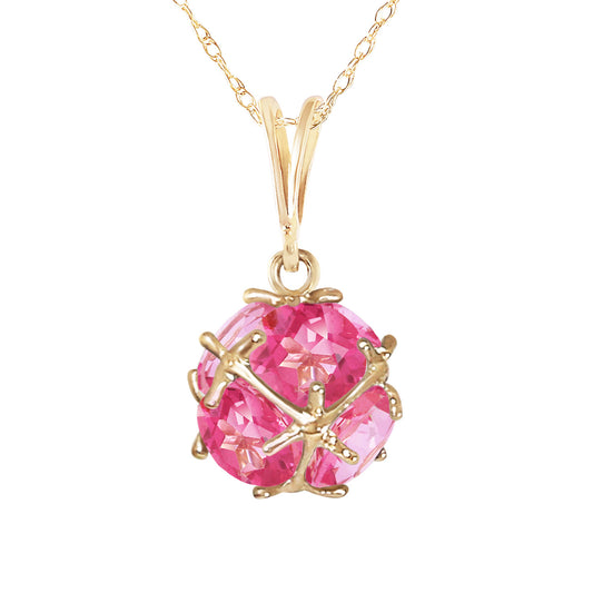 Radiant Orb Pink Topaz Necklace