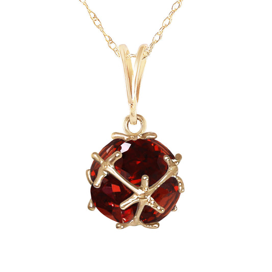 Radiant Orb Garnet Necklace