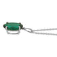 14K Solid Gold Necklace With Oval Shape 4.5 ctw Emerald