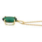 14K Solid Gold Necklace With Oval Shape 4.5 ctw Emerald