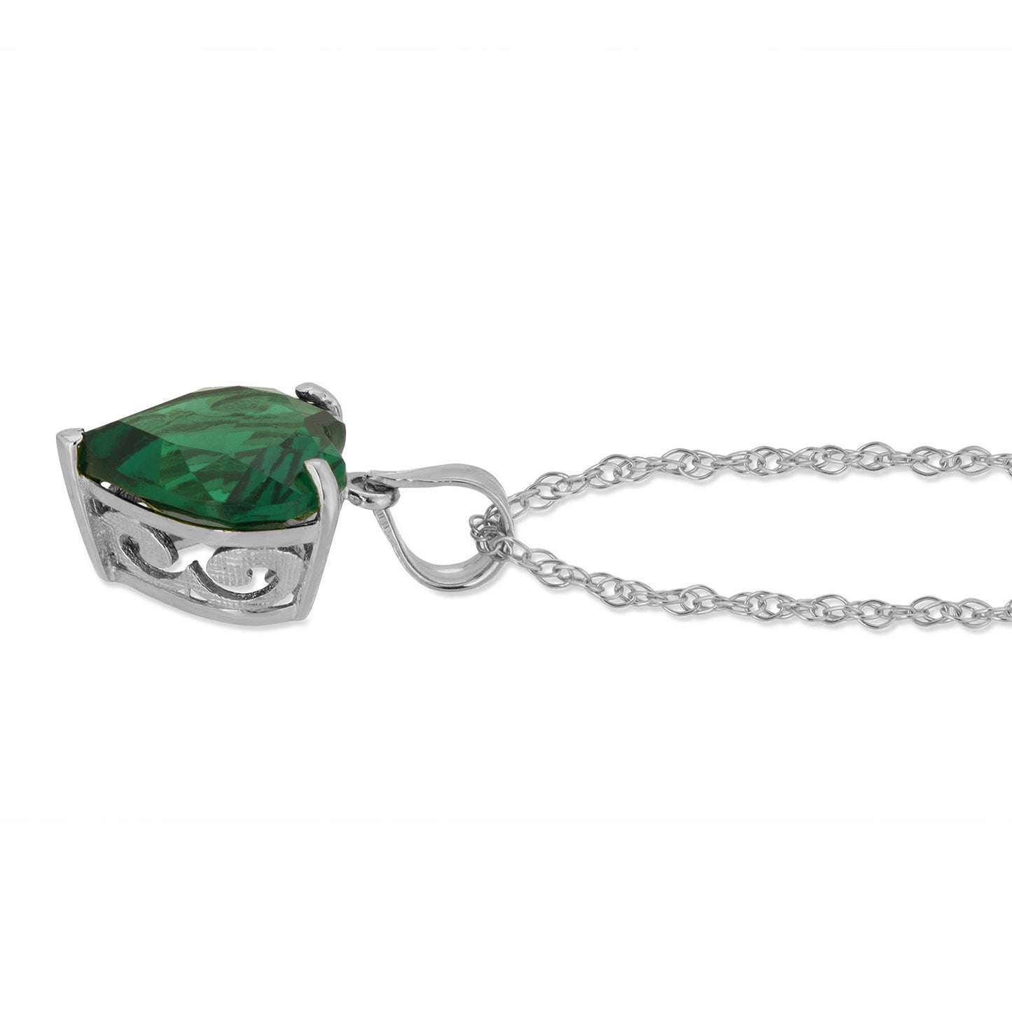 Eternal Hearts Emerald Necklace