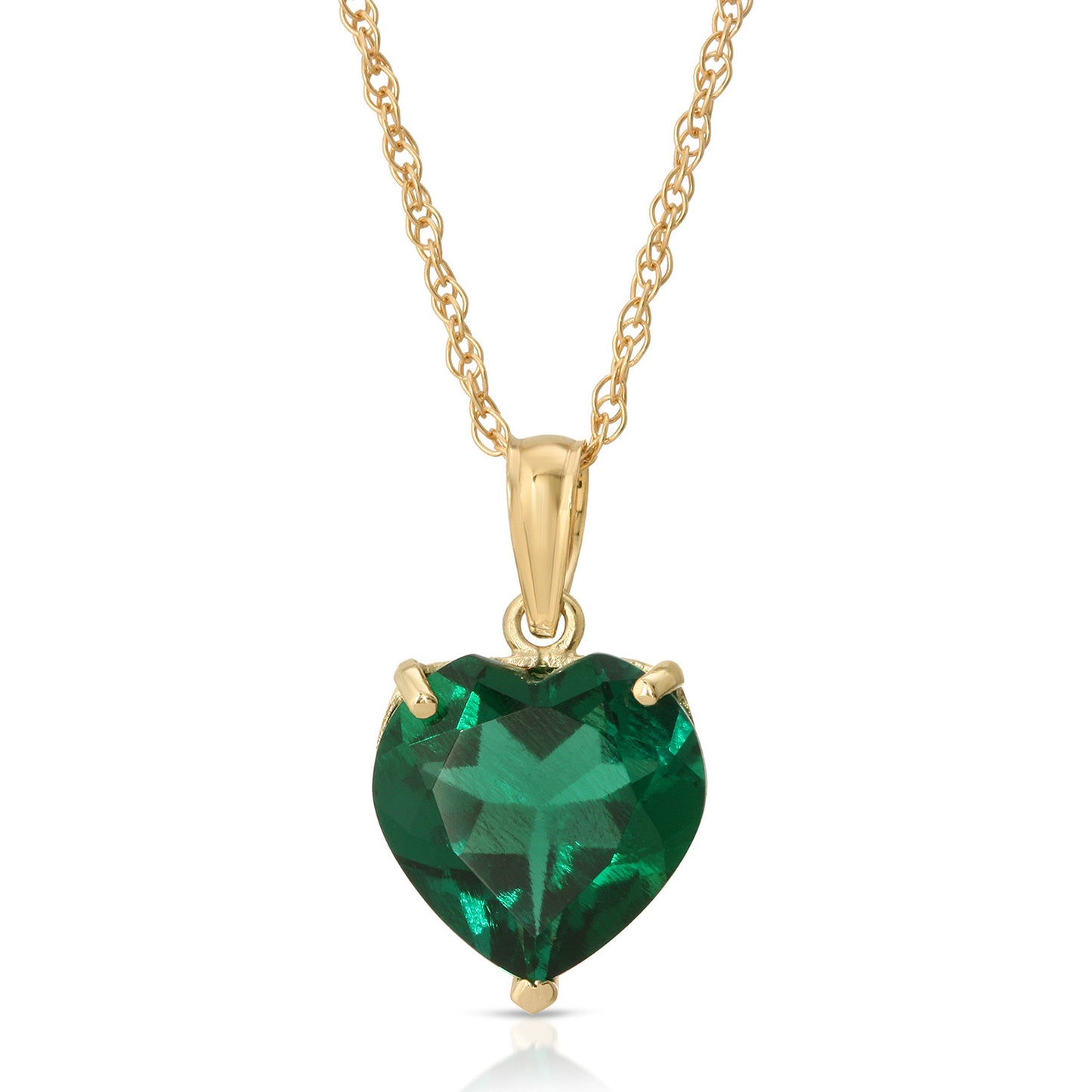 Eternal Hearts Emerald Necklace