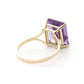 6.5 Carat 14K Solid Yellow Gold Ring Natural Octagon Purple Amethyst