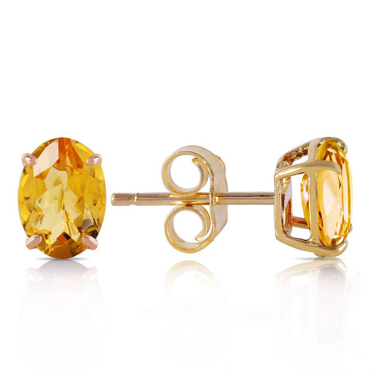 1.8 Carat 14K Solid Yellow Gold A Bee Or Two Citrine Earrings